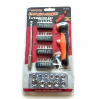 37pcs t-handle screwdriver bits & sockets set